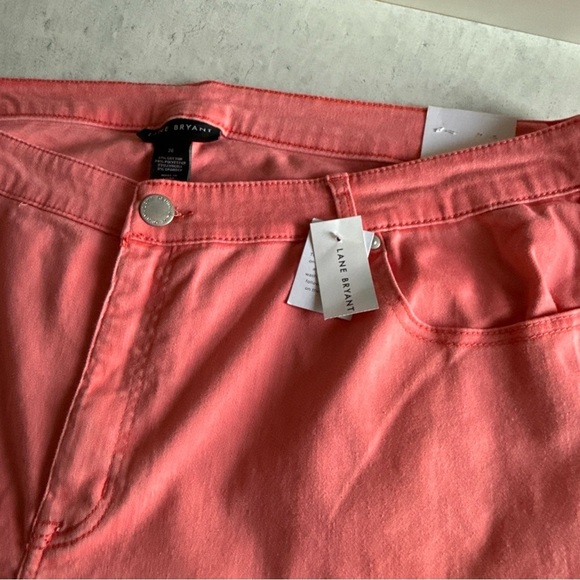 Lane Bryant Women’s Signature Fit Skinny Mid Rise Salmon Jeans Size 26 NWT $79 - Picture 7 of 10